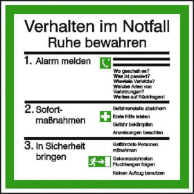 Aushang Verhalten Im Notfall