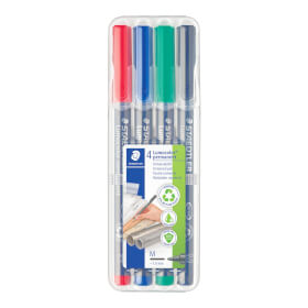 Staedtler Lumocolor permanent Folienstift 317 Set für Overhead - Projektion geeignet, sekundenschnelles trocknen