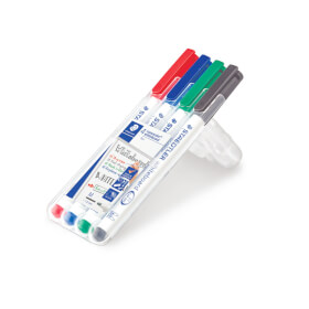 Staedtler Lumocolor Whiteboardstift 301 Set abwischbar von Whiteboards und Flächen wie Glas und Porzellan