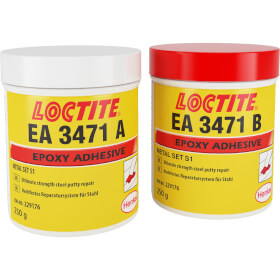 Loctite EA 3471 Metallklebstoff für Reparaturarbeiten an Gussteilen, Behältern, Tanks und Ventilen 2K