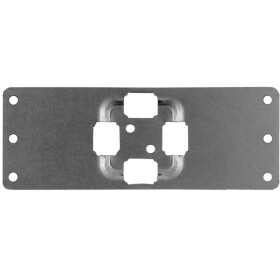 Kennflex Metall Schilderträger Set mit blanko Thermograv-Schild mit Bohrungen zum Aufnieten