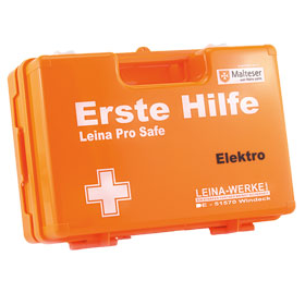 Erste Hilfe-Koffer SAN Pro Safe Elektro orange mit Füllung nach
