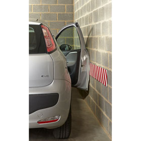Garagenwandschutz rot/weiß selbstklebender Schaumstoff extra lang