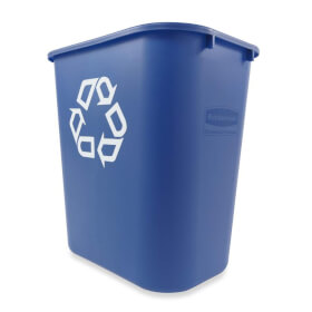 Rubbermaid Papierkorb robuster Abfalleimer mit Recycling - Symbol