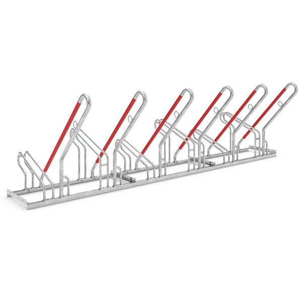 Fahrradständer mit Anlehnbügel 6 Einstellplätze einseitige