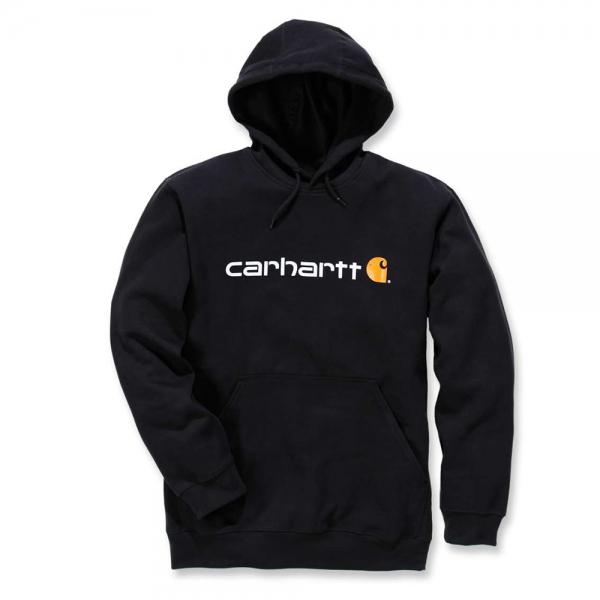 Carhartt Logo mit kaufen Graphic Bündchen Vordertasche elastische Kapuzenpullover Kapuze schwarz