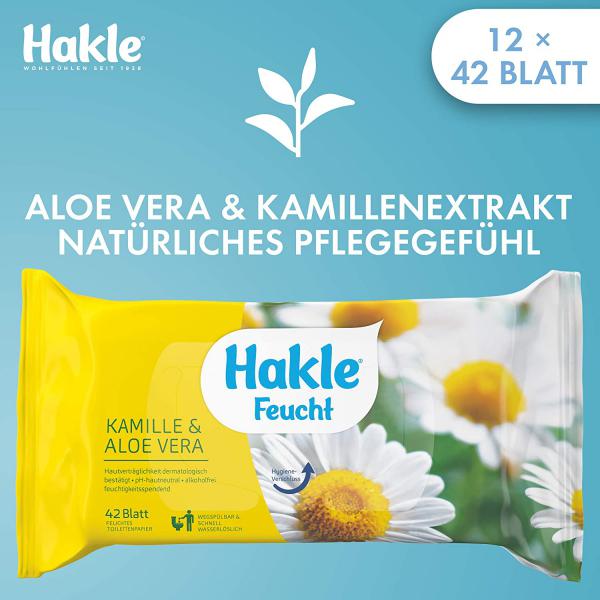 Vera 1 Aloe Blatt Hakle Kamille à = Toilettenpapier & kaufen 12 Packungen VE 42 Feucht
