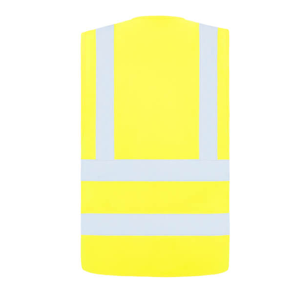 Korntex Warnschutzweste Hannover fluoreszierend gelb mit Quer- und  Längstreflexstreifen und Klettverschluss